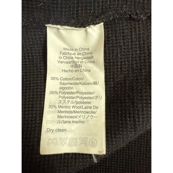 J. Crew Women’s Merino Wool Ella Long Sweater Blazer Size M Oversized Navy Blue - Picture 9 of 9